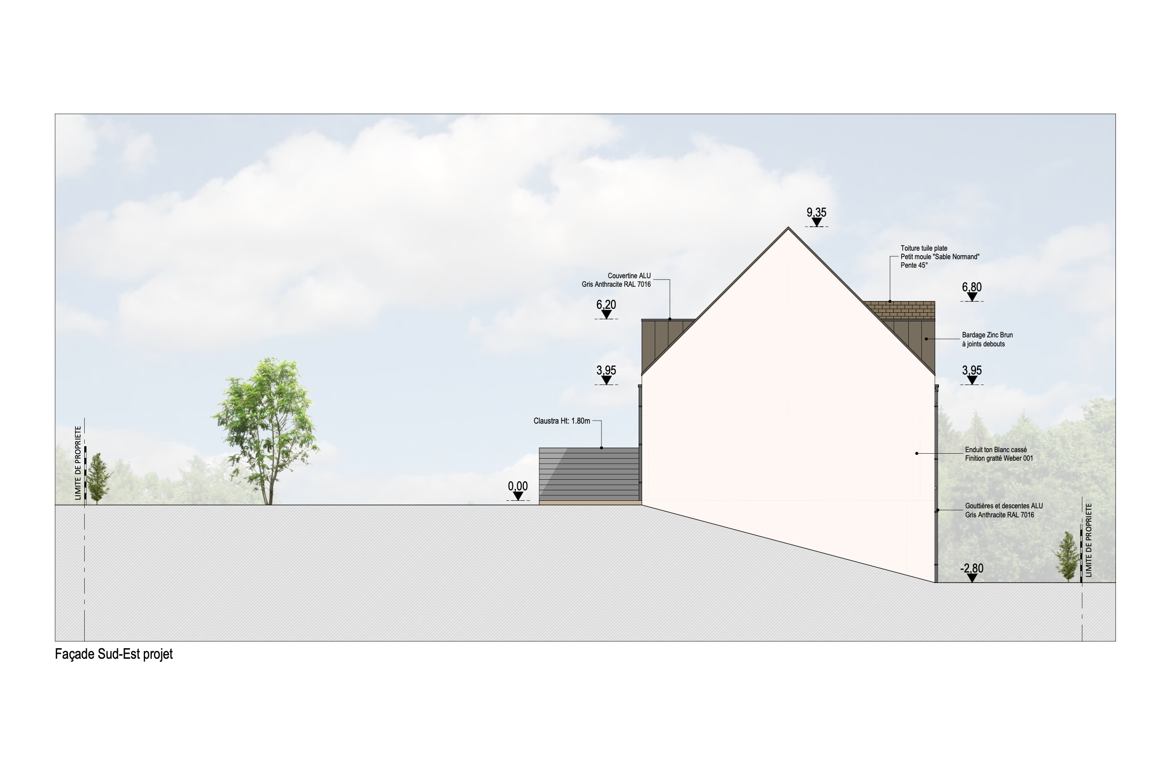 Maisons de ville R+2 121 m2 + garage de 42 m2 (Terrain + Maison)